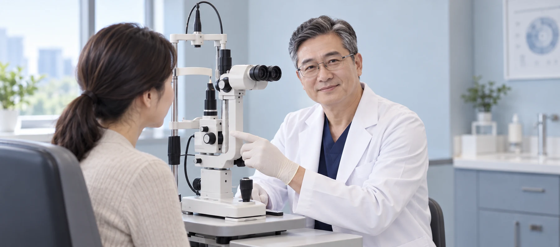 안과 가상 의료진 사진 예시
