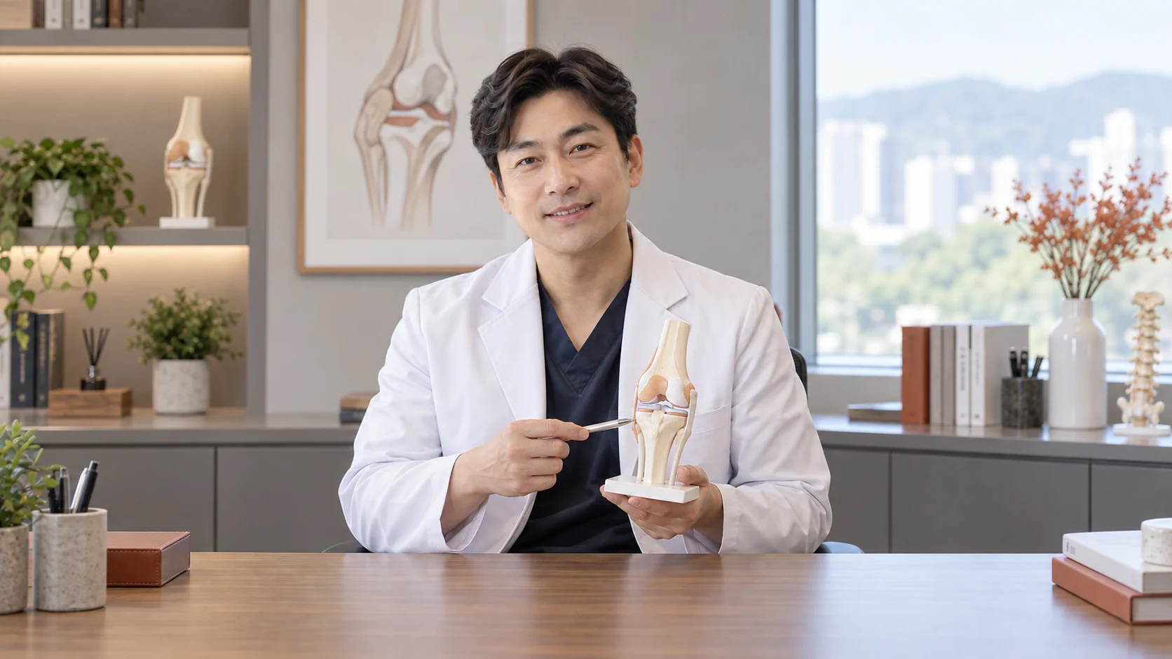정형외과 상담·설명을 표현한 가상 사진