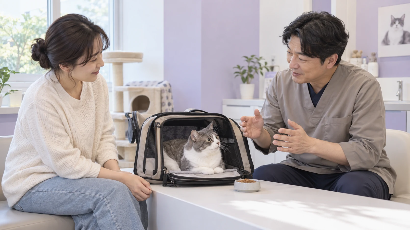 동물병원 상담과 진료 예시 이미지